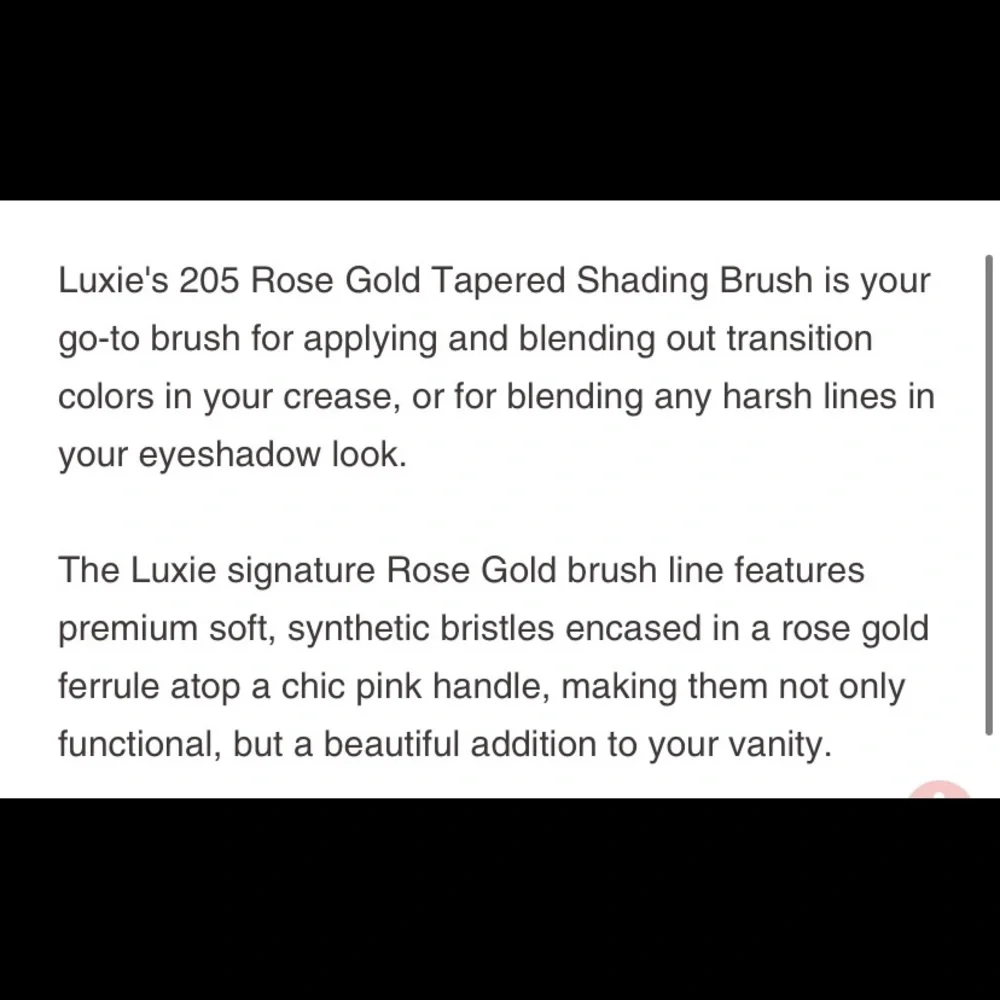 Luxie Beauty 205 Tapered Blending Brush